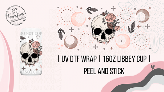 Floral Skellie Libbey UV Wrap