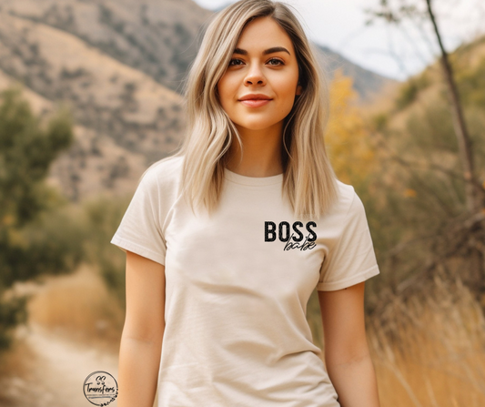 Boss Babe (black font) Pocket DTF Transfer
