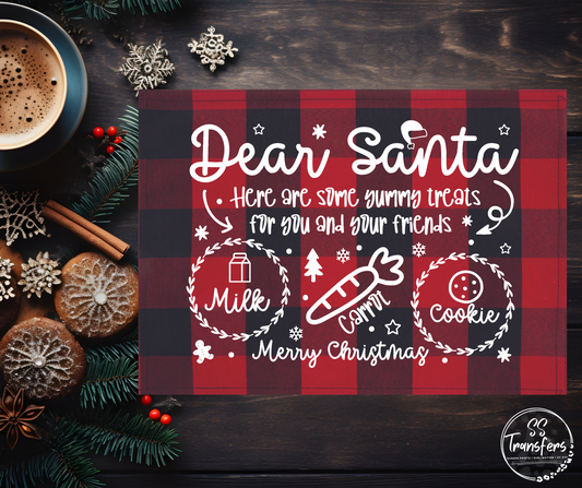Merry Christmas Santa Mat Screen Print Transfer