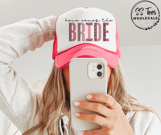 Here Comes the Bride Hat DTF/Sub Transfer