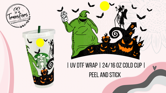 Green Monster On Pumpkin Hill Cold Cup UV Wrap