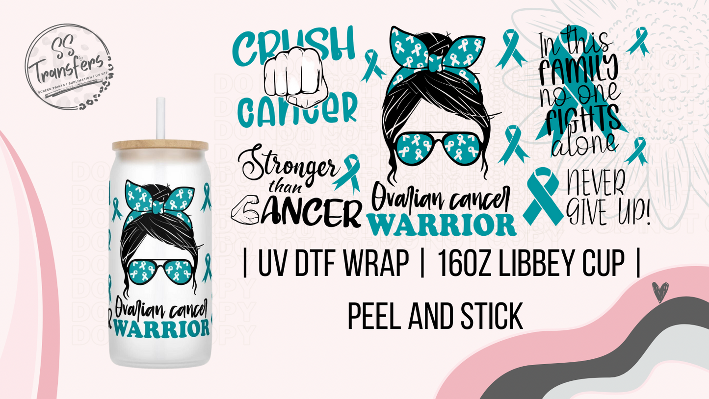 Ovarian Cancer Awareness Libbey UV Wrap