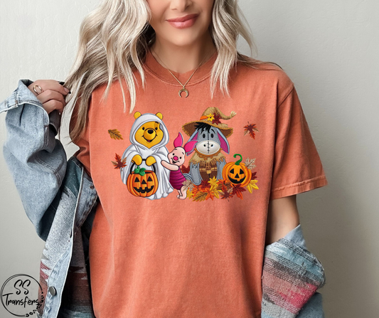 Bear and Friends Fall+Halloween Time DTF Transfer