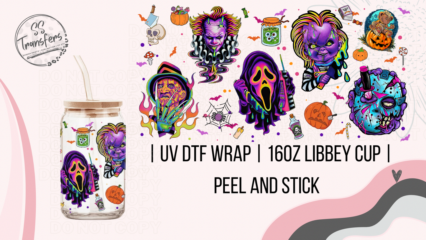 Trippy Horror Vibe Libbey UV Wrap