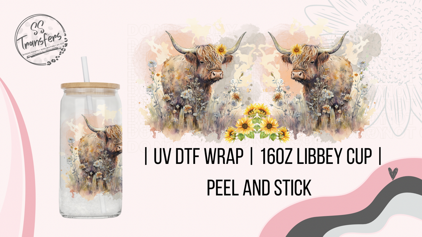 Watercolor Cows Libbey UV Wrap