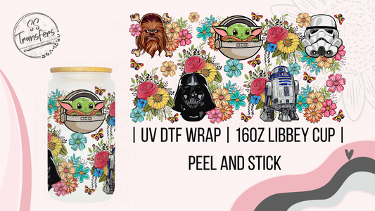 Star Wars Floral Libbey UV Wrap