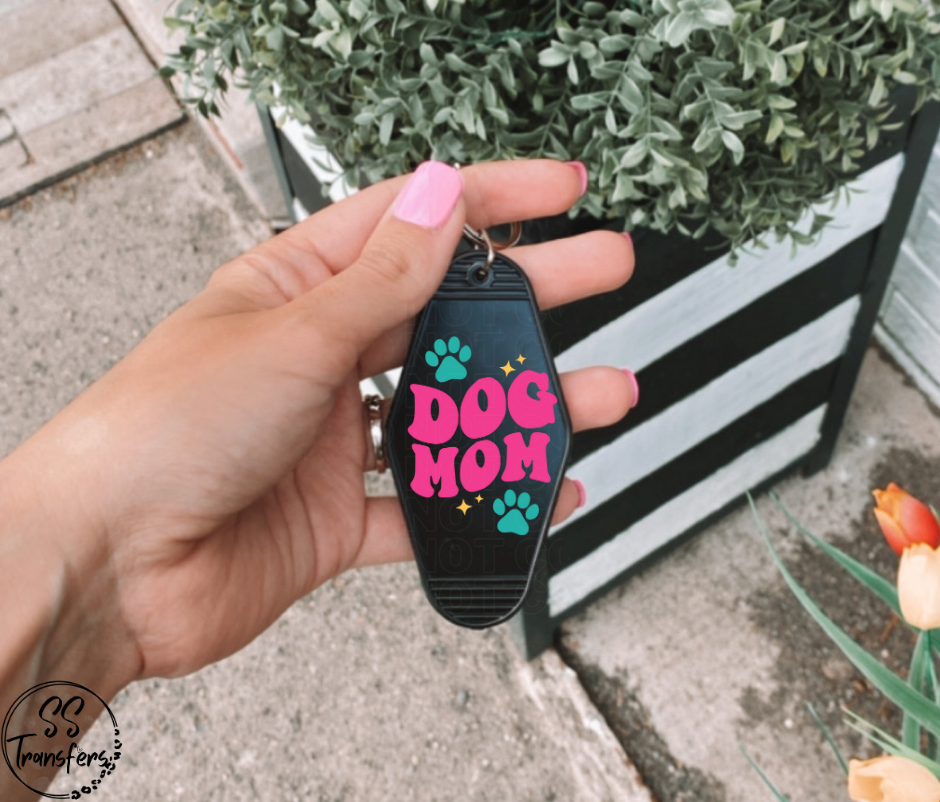 Dog Mom Motel UV Keychain