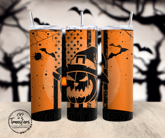 Witchy Jack O Lantern Sub Tumbler Transfer