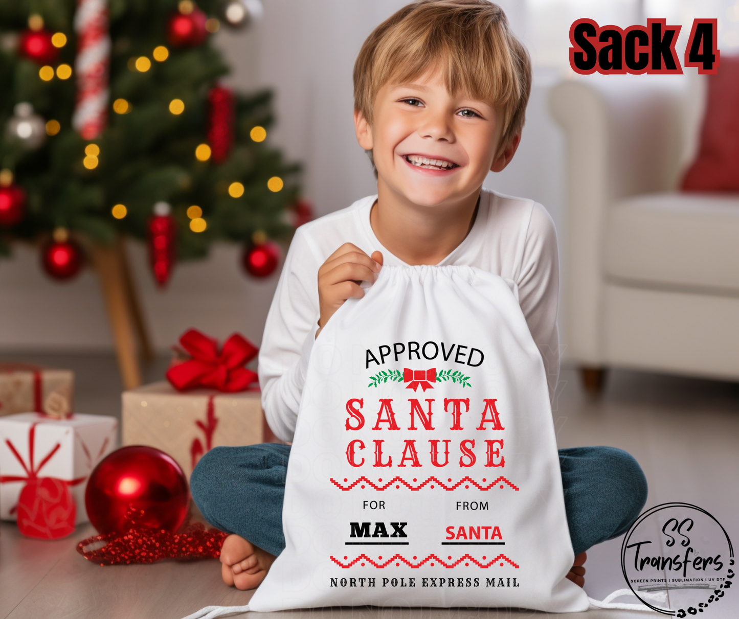 Custom Name Santa Sacks (Multiple Options) DTF Transfer