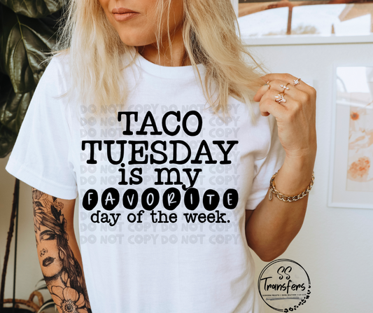 Taco Tuesday Sublimation Transfer
