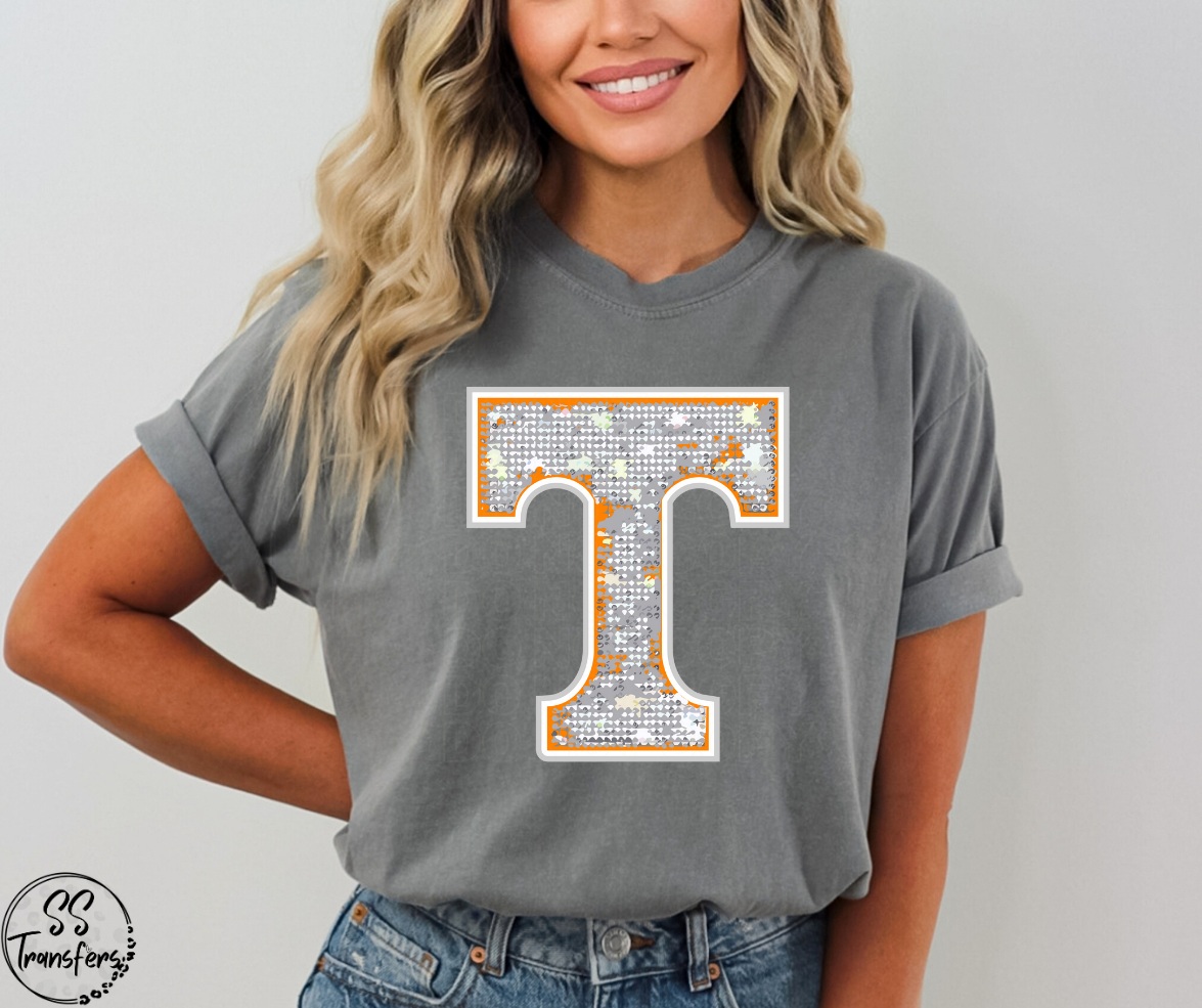 Tennessee T Faux Bling DTF Transfer