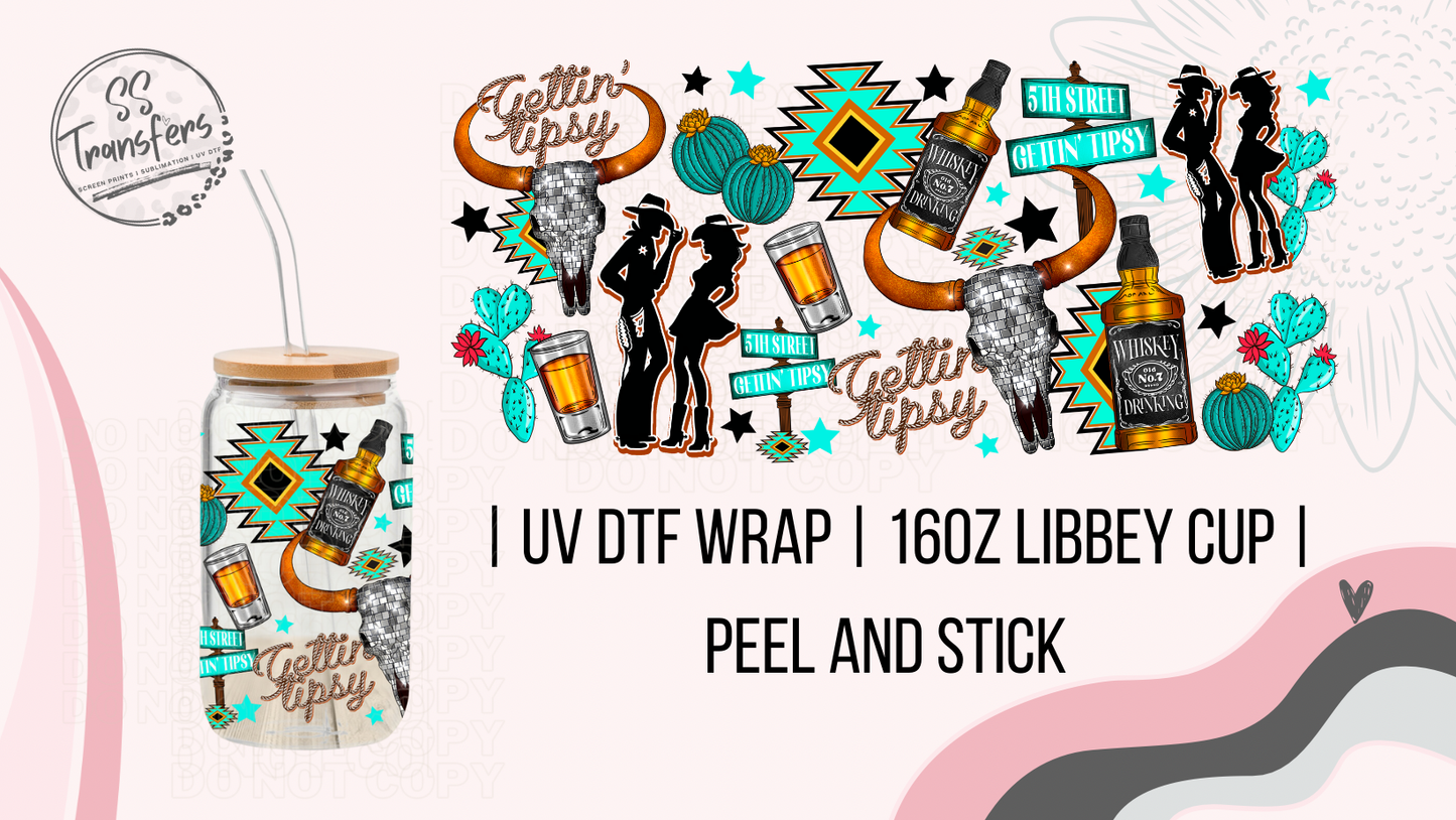 Turquoise Gettin' Tipsy Libbey UV Wrap