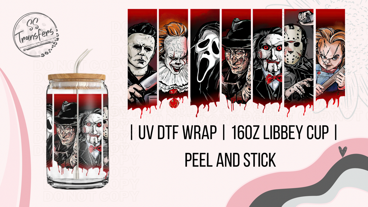 Frightening Drip Collage Libbey UV Wrap