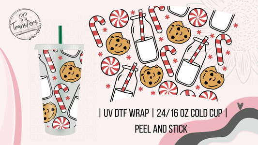 Cookies and Milk 24/16oz Cold Cup UV Wrap
