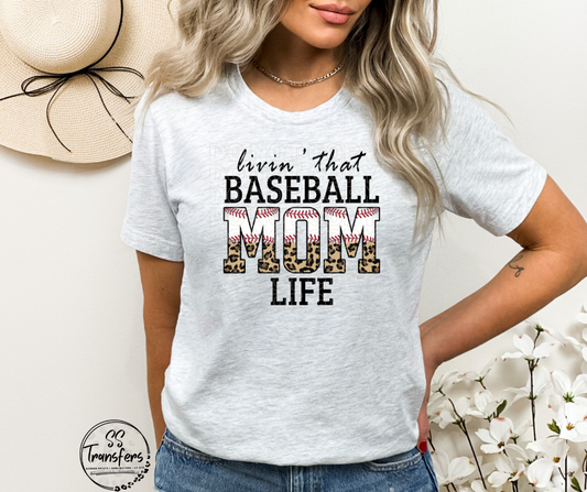 Livin' That Baseball Mom Life DTF Transfer