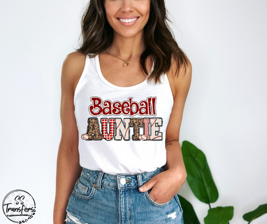 Baseball Auntie DTF Transfer