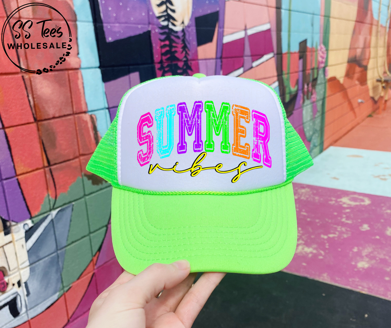 Summer Vibes Multicolor Hat DTF/Sub Transfer