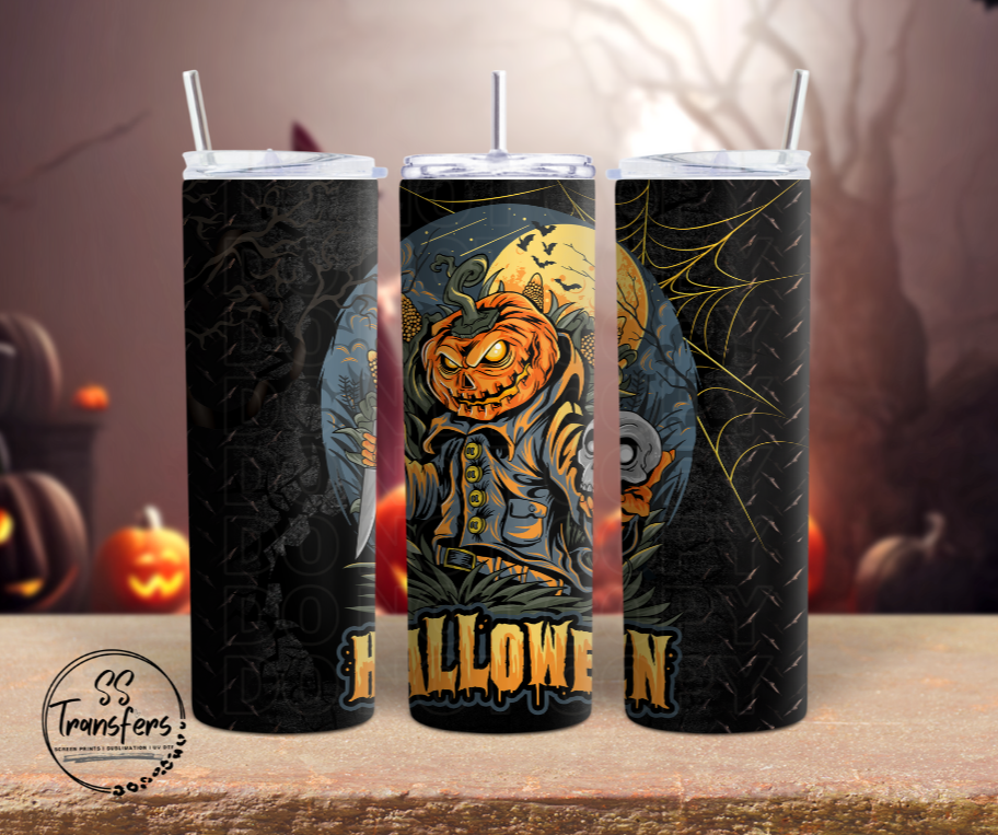 Creepy Jack O Lantern Guy Sub Tumbler Transfer