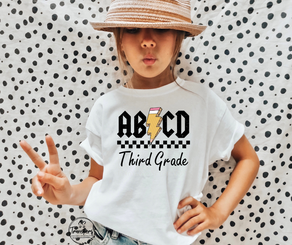ABCD School Grades (Pre-K-6th grade) Kids DTF Transfer