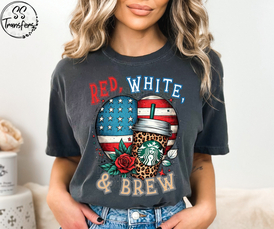 Red White and Brew DTF Transfer