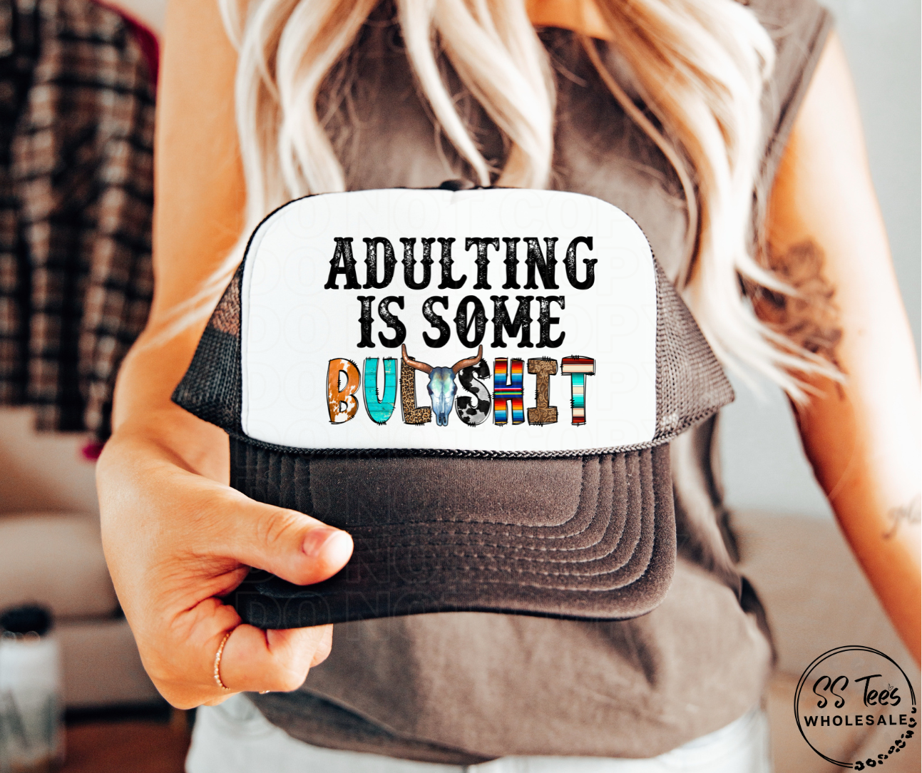 Adulting is Some BS Hat DTF/Sub Transfer