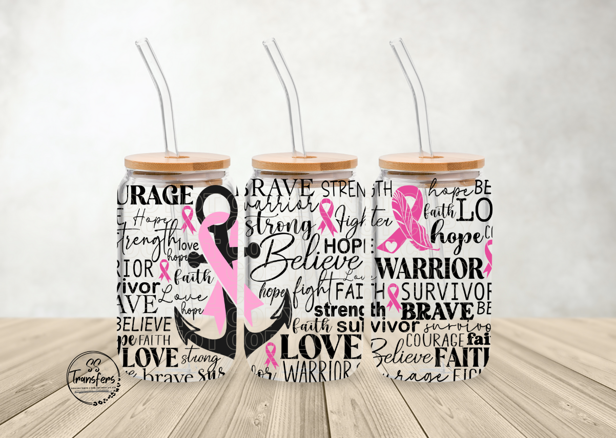 Breast Cancer Awareness Libbey UV Wrap