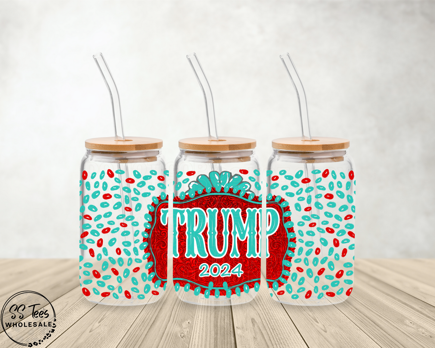 Turquoise Concho Trump Libbey UV Wrap