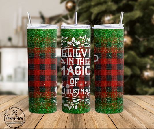 Believe In The Magic of Christmas Sub Tumbler Transfer