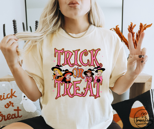 Trick or Treat Princesses DTF Transfer