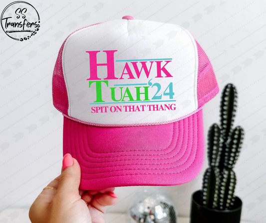 Hawk Tuah' 24' Multicolor Foam Trucker Hat