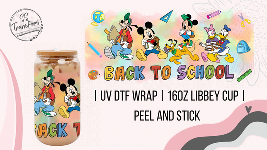 Mouse Back to School Libbey UV Wrap