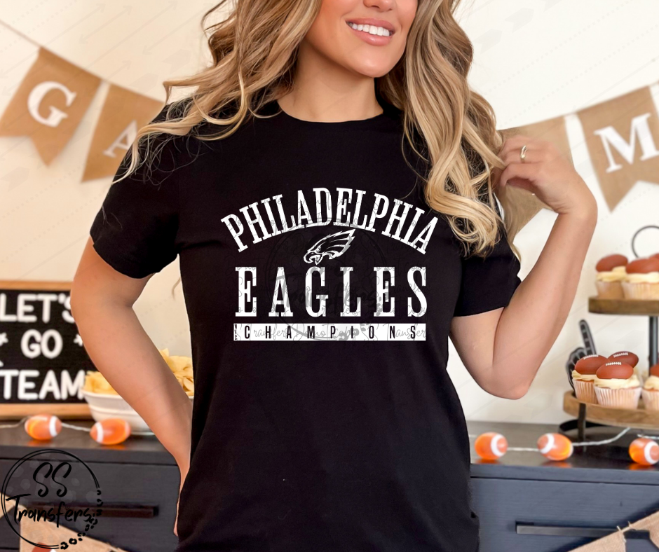 Eagles Champions One Color (multiple colors) DTF Transfer