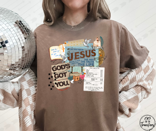 God's Got You Collage DTF Transfer