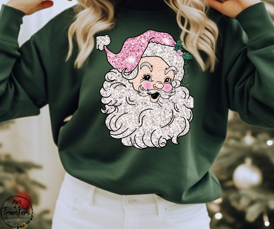 Faux Glitter Santa (Multiple Colors) DTF Transfer