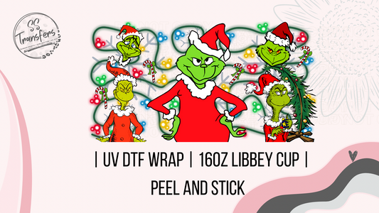 Green Guy and Lights Libbey UV Wrap