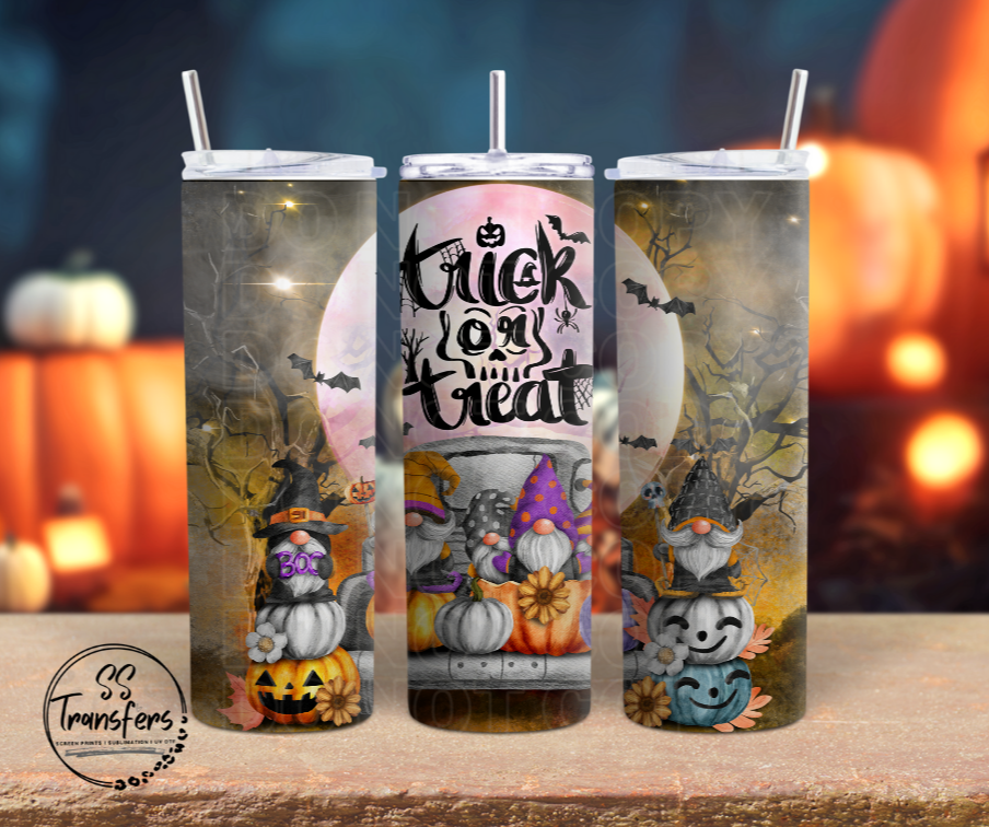 Trick or Treat Gnomes Sub Tumbler Transfer