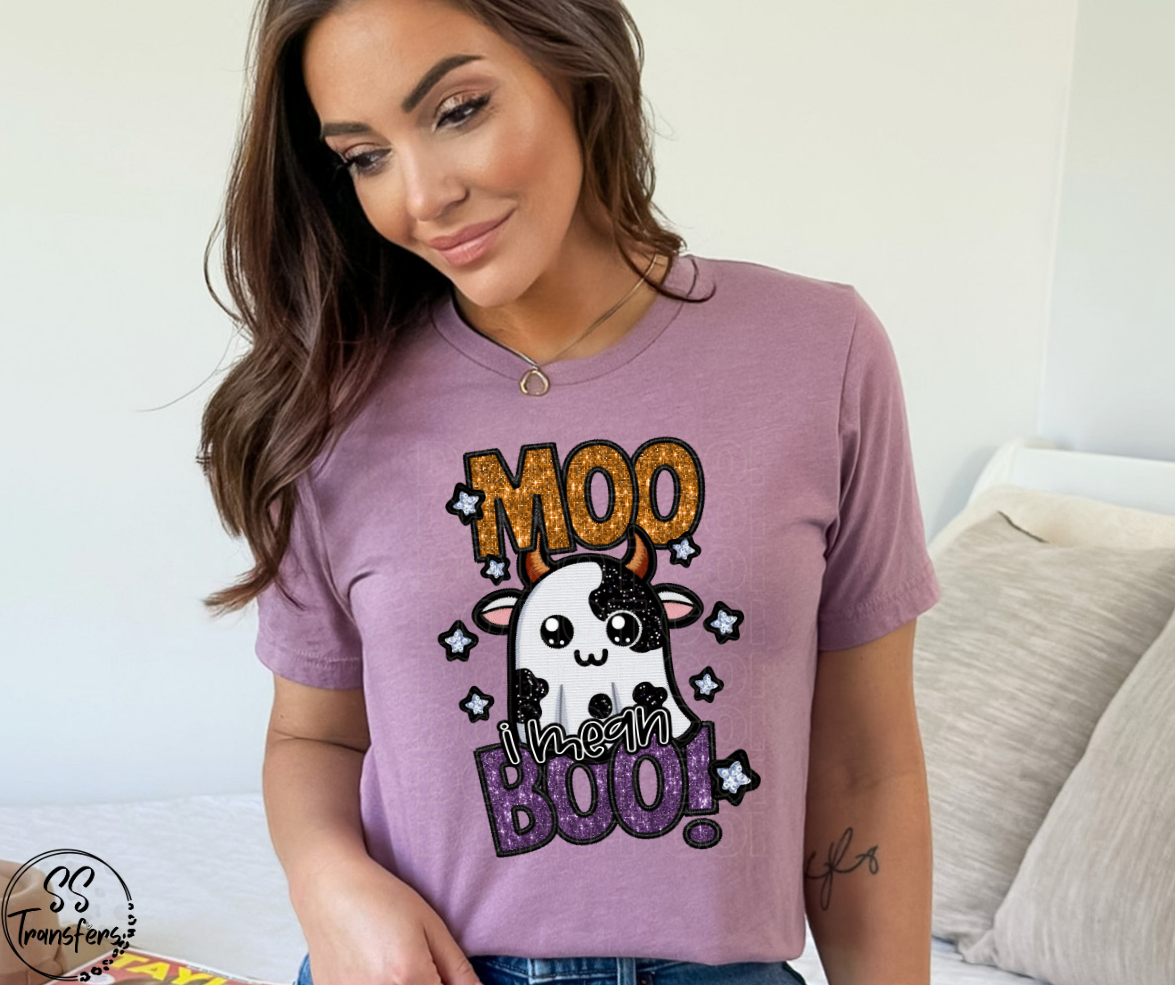 Moo I Mean Boo DTF Transfer