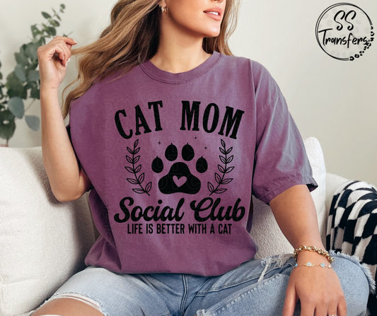 Cat Mom Social Club (Multiple Choices) DTF Transfer