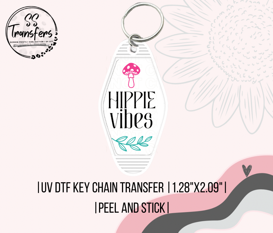 Hippie Vibes Motel UV Keychain