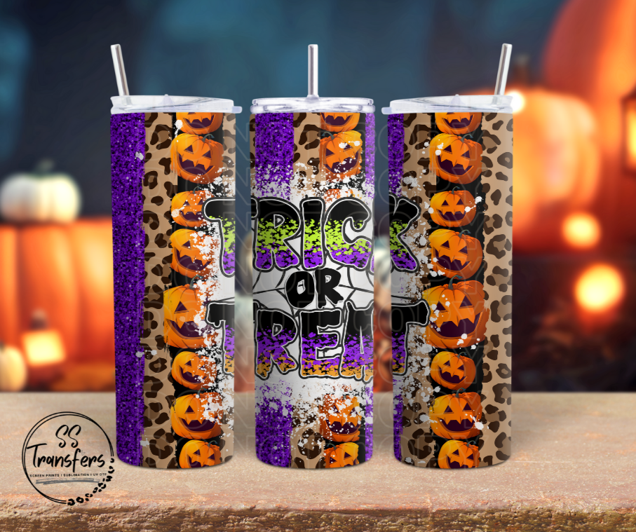 Leopard Trick or Treat Sub Tumbler Transfer