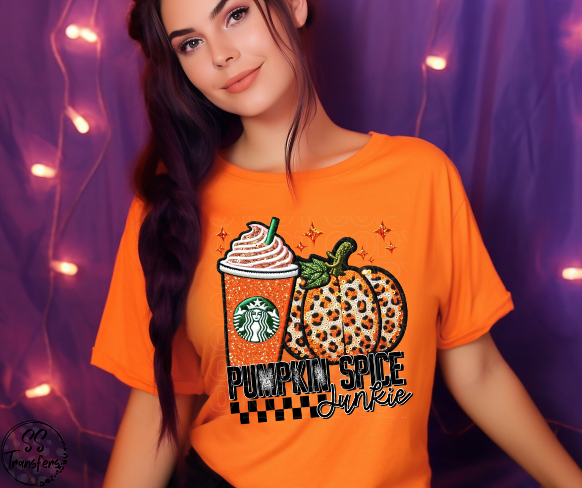 Pumpkin Spice Junkie DTF Transfer