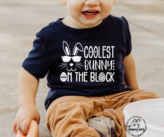 Coolest Bunny on the Block (Multiple Colors) DTF Transfer
