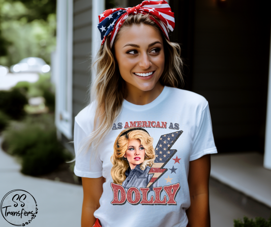As American as Dolly DTF Transfer