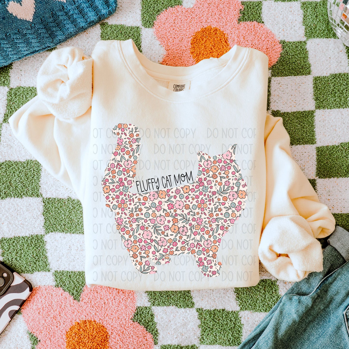 Cat Mom Floral (Multiple Choices) DTF Transfer