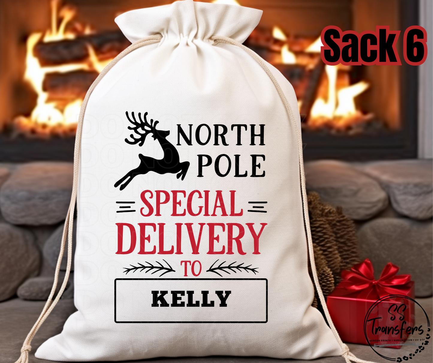 Custom Name Santa Sacks (Multiple Options) DTF Transfer