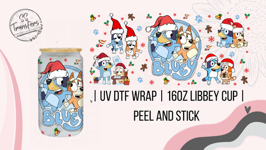 B Dog Christmas Libbey UV Wrap