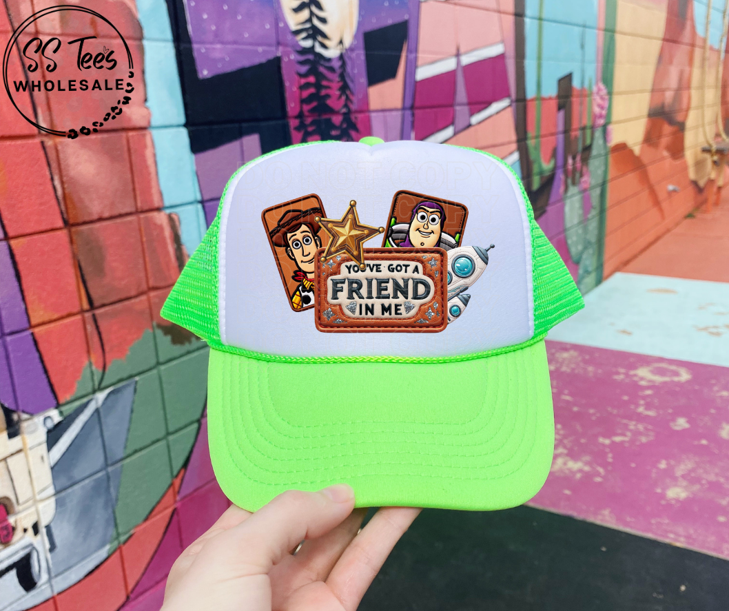 Friend in Me Faux Embroidered Hat DTF/Sub Transfer