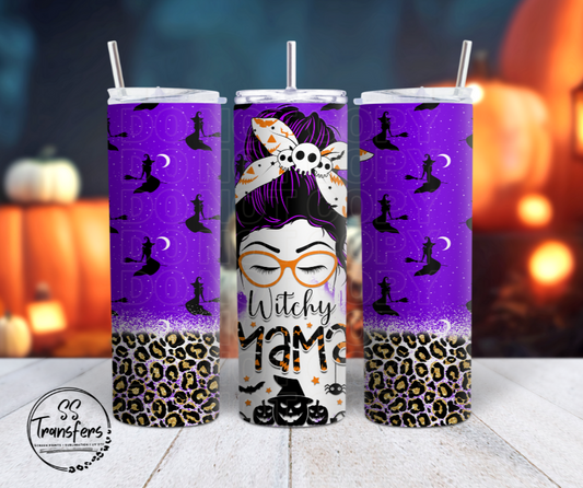 Witchy Mama Leopard Sub Tumbler Transfer