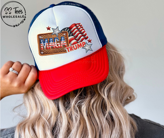 Maga Faux Embroidered Hat DTF/Sub Transfer
