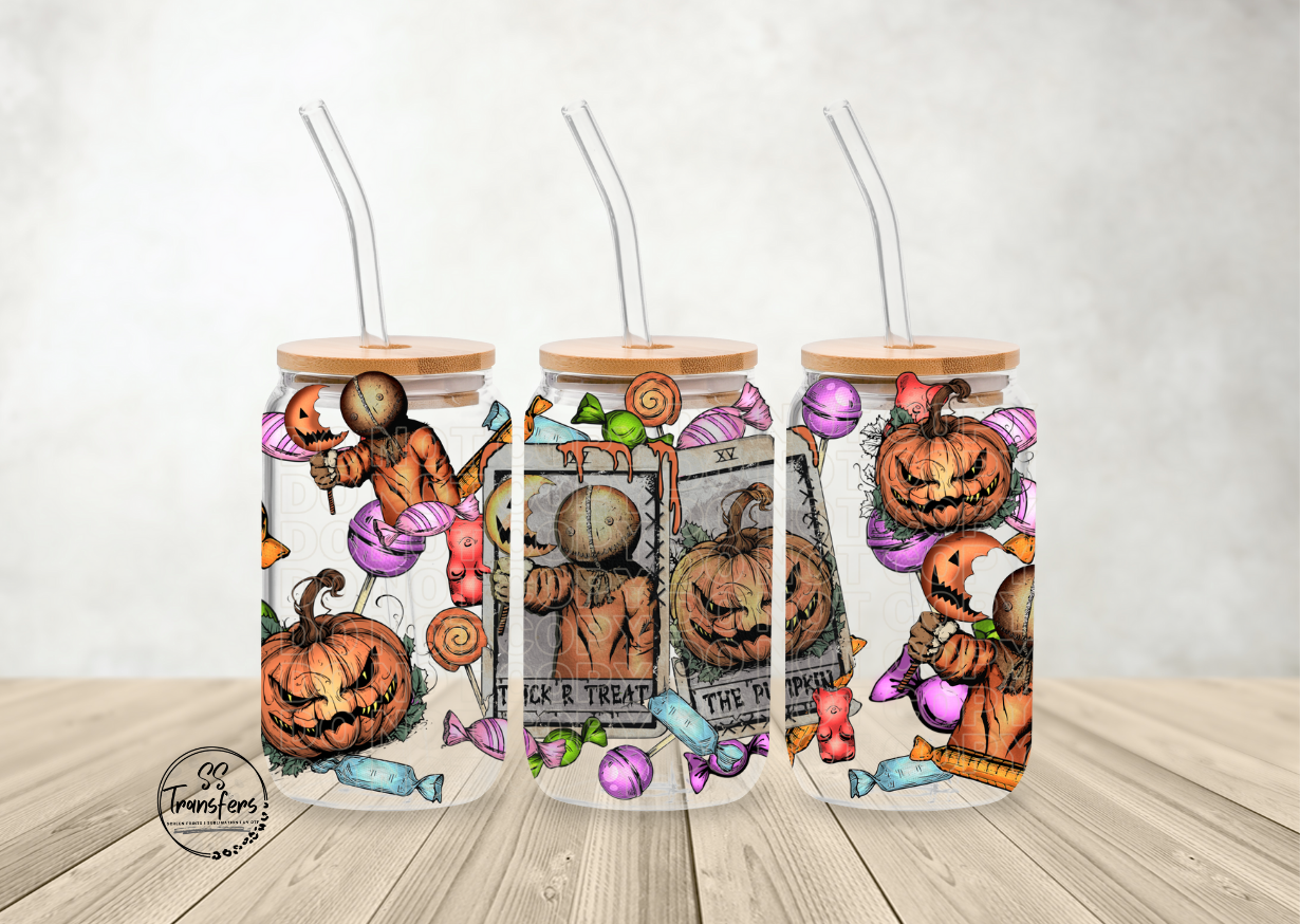 Candy and Pumpkins Libbey UV Wrap